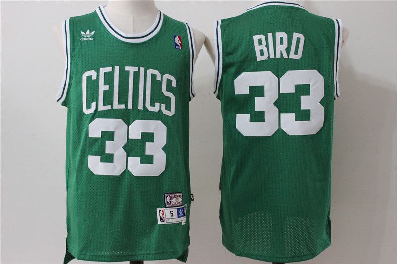 Men Boston Celtics #33 Bird Green Throwback Adidas NBA Jersey->boston celtics->NBA Jersey